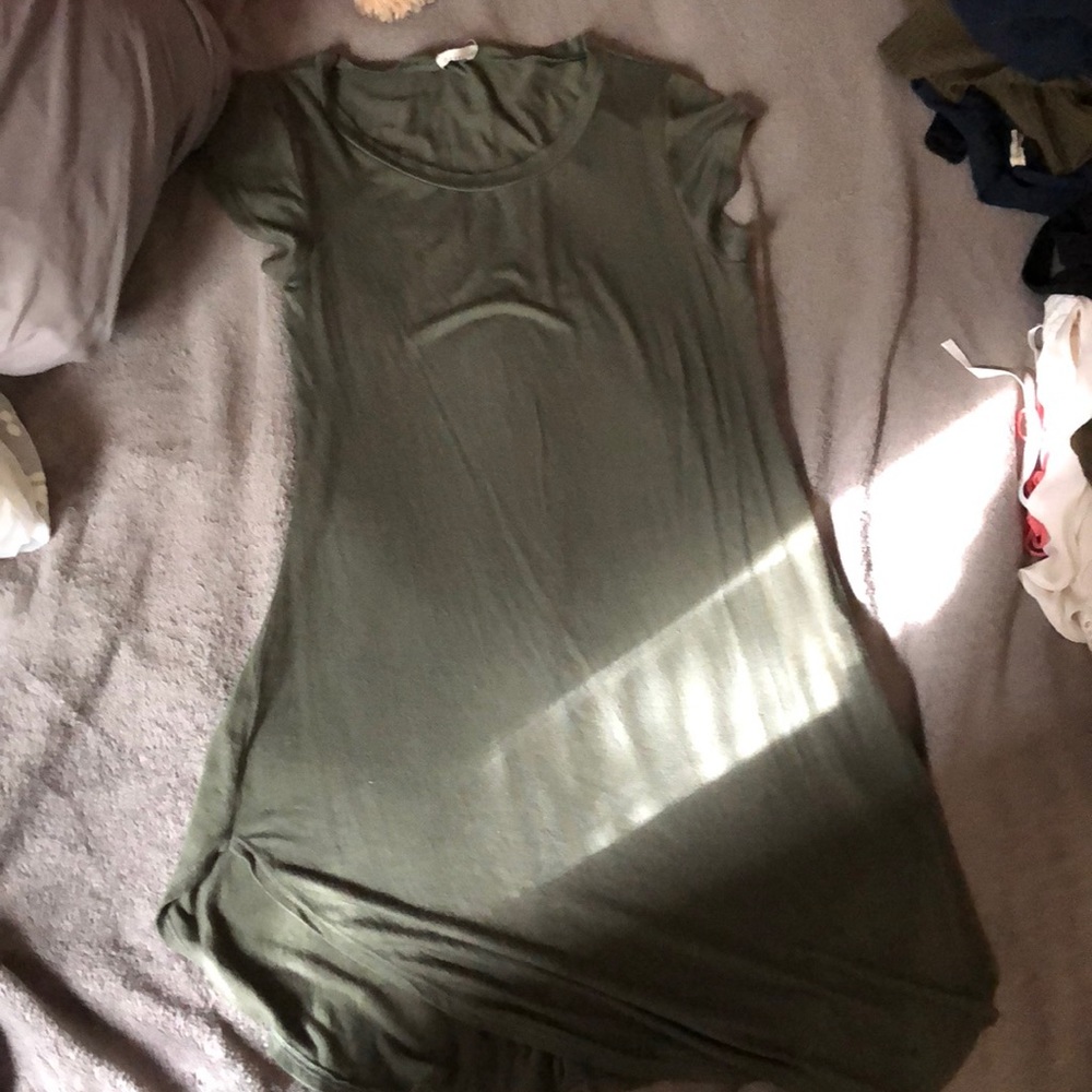 Military Green bodycon mini dress